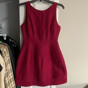 Halston Heritage magenta mini dress